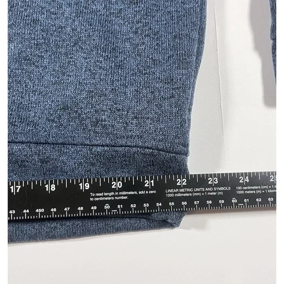 Eddie Bauer Radiator Fleece Mens Snap Mock Pullover XL 1/4 Button Blue Soft - Picture 10 of 12